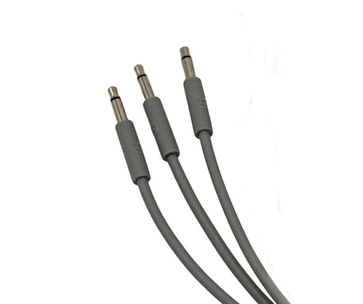 Luigi's Modular mPatch Mini Eurorack Patch Cables - Gray 90 cm (36 in) 3 Pack