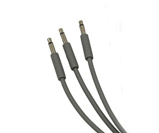 Luigi's Modular mPatch Mini Eurorack Patch Cables - Gray 90 cm (36 in) 3 Pack