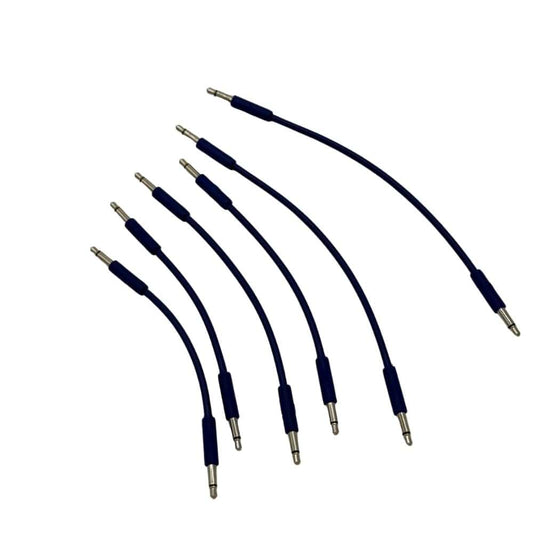 Starving Students Music Supplies Luigi's Modular mPatch Mini Eurorack Patch Cables - Blue 2 Each - 5cm, 8cm. &11cm