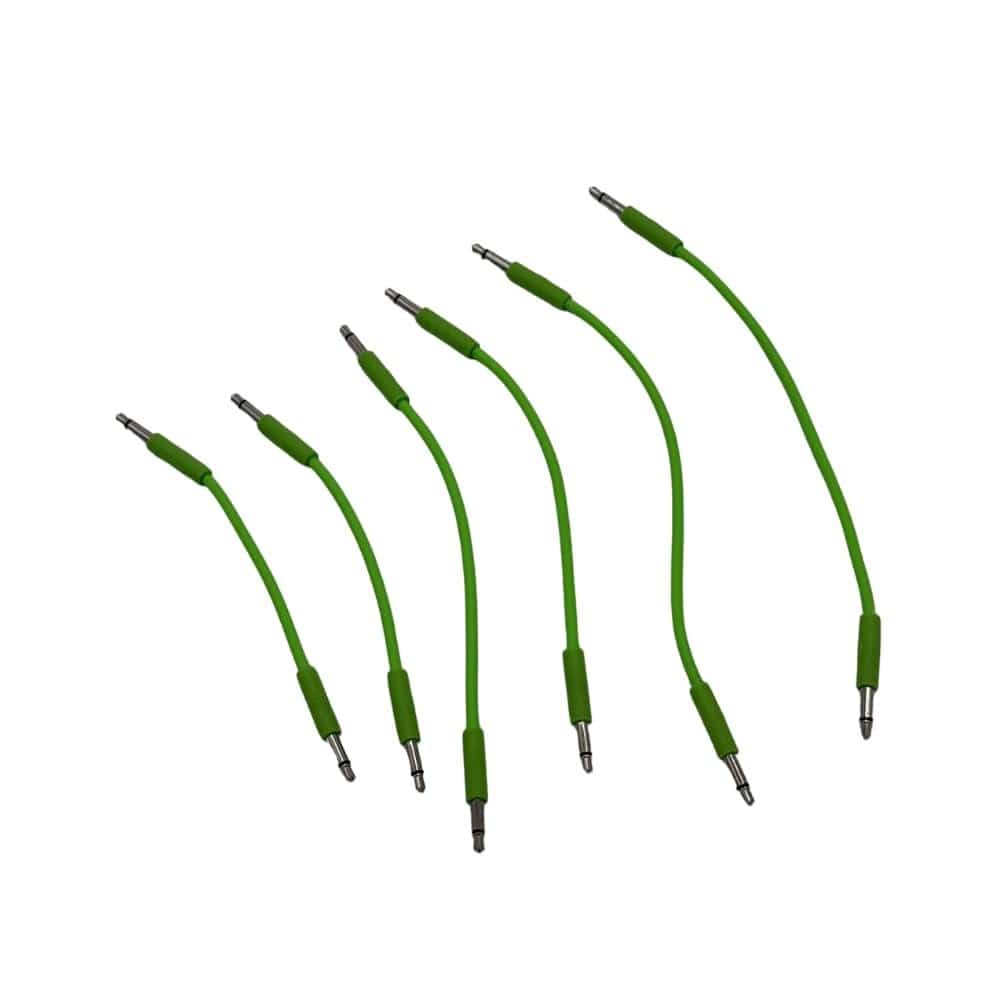 Starving Students Music Supplies Luigi's Modular mPatch Mini Eurorack Patch Cables - Green 2 Each - 5cm, 8cm. &11cm