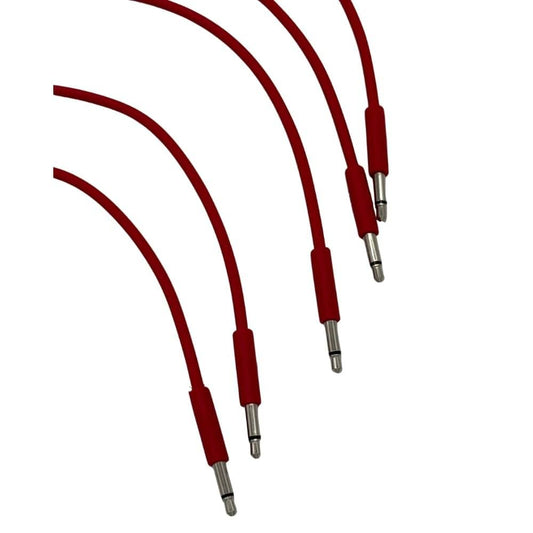 Starving Students Music Supplies Luigi's Modular mPatch Mini Eurorack Patch Cables - Red 45 cm (18 in) 5 Pack
