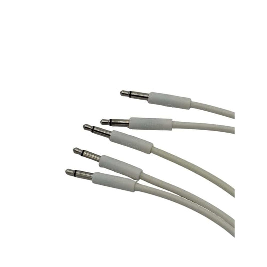 Starving Students Music Supplies Luigi's Modular mPatch Mini Eurorack Patch Cables - White 15 cm (6 in) 5 Pack