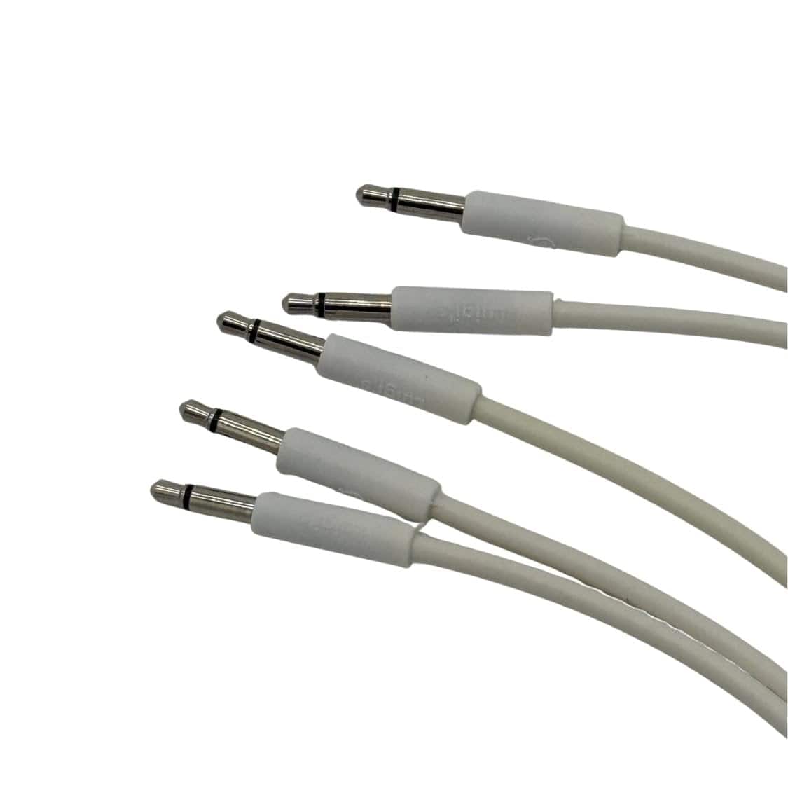 Starving Students Music Supplies Luigi's Modular mPatch Mini Eurorack Patch Cables - White 45 cm (18 in) 5 Pack