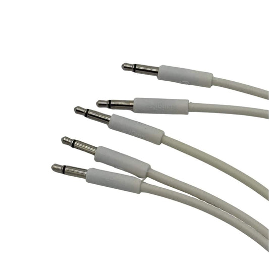 Starving Students Music Supplies Luigi's Modular mPatch Mini Eurorack Patch Cables - White 60 cm (24 in) 5 Pack