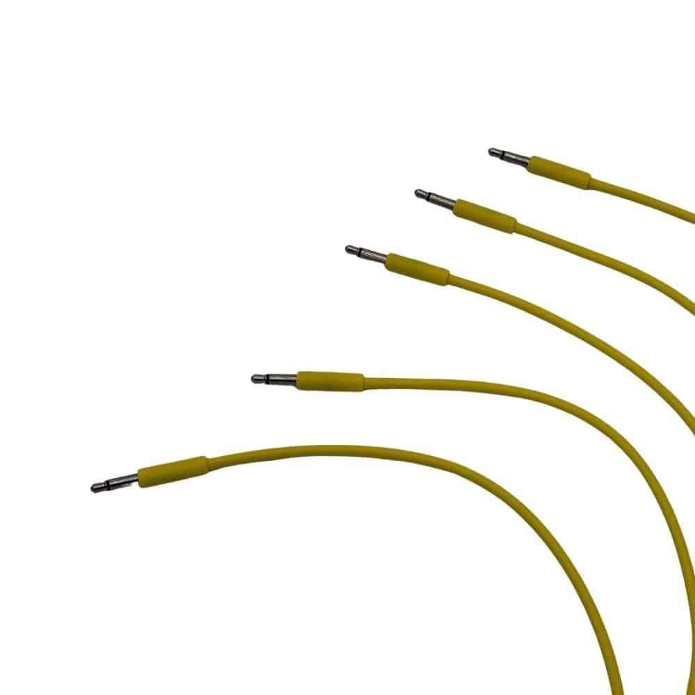 Starving Students Music Supplies Luigi's Modular mPatch Mini Eurorack Patch Cables - Yellow 45 cm (18 in) 5 Pack