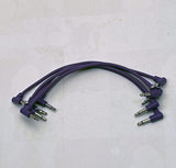 Luigis Modular M-PAR Right Angled Eurorack Patch Cables - Package of 5 Purple Cables, 6 (15 cm)