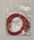 Luigi's Modular Supply Spaghetti Eurorack Patch Cables - Package of 5 Red Cables, 18" (45 cm)