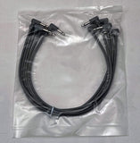 Luigis Modular M-PAR Right Angled Eurorack Patch Cables - Package of 5 Gray Cables, 12" (30 cm)