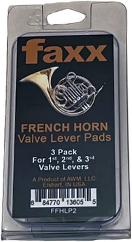 Faxx French Horn Lever Pads, Large Size, Set of 3 - Preformed soft pads to keep your fingers from slipping.