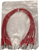 Luigi's Modular Supply Spaghetti Eurorack Patch Cables - Package of 5 Red Cables, 12" (30 cm)