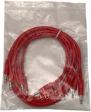 Luigi's Modular Supply Spaghetti Eurorack Patch Cables - Package of 5 Red Cables, 24" (60 cm)