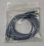 Luigis Modular Bucatini Braided Eurorack Patch Cables - Package of 5 Gray Cables, 18" (45 cm)