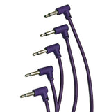 Luigis Modular M-PAR Right Angled Eurorack Patch Cables - Package of 5 Purple Cables, 12 (30 cm)