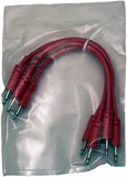 Luigis Modular Supply Spaghetti Eurorack Patch Cables - Package of 5 Pink Cables, 6 (15 cm)