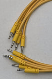 Luigi's Modular Supply Bucatini Braided Patch Cables - Package of 5 Gold Cables, 6" (15 cm)