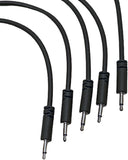 Luigis Modular Supply Spaghetti Eurorack Patch Cables - Package of 5 Dark Gray Cables, 6 (15 cm)