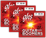 GHS STRINGS - GUITAR BOOMERS - GBCL-3 SET (3 SETS) - CUSTOM LIGHT 009-046 - ELECTRIC GUITAR STRINGS
