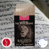 RIGOTTI Box of 10 Tenor Saxophone Reeds - WILD - Premium Quality - Sourced from Natural Reeds Grown and Sun-Dried from Provence France