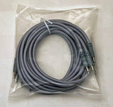 Luigis Modular Bucatini Braided Eurorack Patch Cables - Package of 5 Gray Cables, 36" (90 cm)
