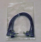 Luigis Modular M-PAR Right Angled Eurorack Patch Cables - Package of 5 Purple Cables, 8" (20 cm)