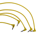 Luigis Modular M-PAR Right Angled Eurorack Patch Cables - Package of 5 Yellow Cables, 24 (60 cm)