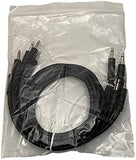 Luigi's Modular Supply Bucatini Braided Patch Cables - Package of 5 Black Cables, 18" (45 cm)