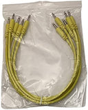 Luigi's Modular Supply Spaghetti Eurorack Patch Cables - Package of 5 Yellow Cables, 12" (30 cm)