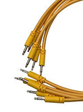 Luigis Modular Bucatini Braided Eurorack Patch Cables - Package of 5 Gold Cables, 36" (90 cm)