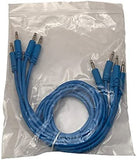 Luigi's Modular Supply Spaghetti Eurorack Patch Cables - Package of 5 Blue Cables, 36" (90 cm)