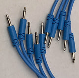 Luigi's Modular Supply Spaghetti Eurorack Patch Cables - Package of 5 Blue Cables, 24" (60 cm)