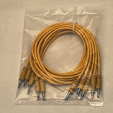Luigis Modular Supply Spaghetti Eurorack Patch Cables - Package of 5 Gold/Orange Cables, 36 (90 cm)