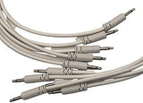 Luigi's Modular Supply Spaghetti Eurorack Patch Cables - Package of 5 White Cables, 6" (15 cm)