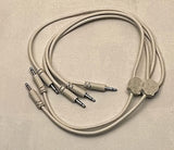 Luigi's Modular Doppio 3.5 mm Splitter Patch Cables 15cm x 30cm - 2 Pack (White) - for Eurorack Modular Synthesizer