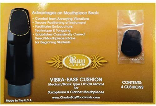 Charles Bay Vibra Ease Mouthpiece Cushion, Medium/Black