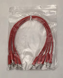 Luigi's Modular Supply Spaghetti Eurorack Patch Cables - Package of 5 Red Cables, 12" (30 cm)