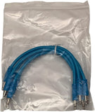 Luigi's Modular Supply Bucatini Braided Patch Cables - Package of 5 Blue Cables, 6" (15 cm)