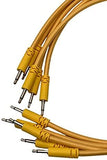 Luigi's Modular Supply Bucatini Braided Patch Cables - Package of 5 Gold Cables, 18" (45 cm)