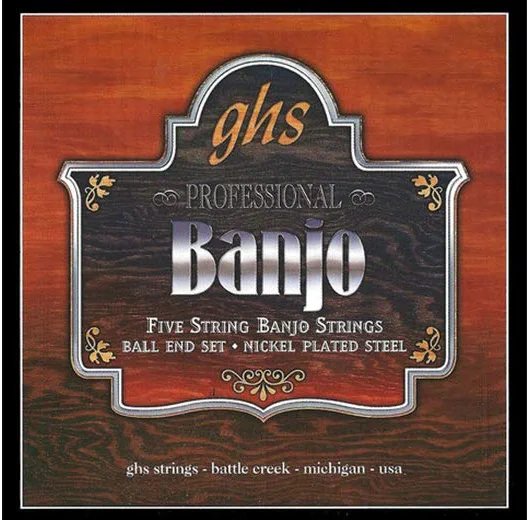 GHS BANJO - Stainless Steel String Set- 5-String - PF155 - Light