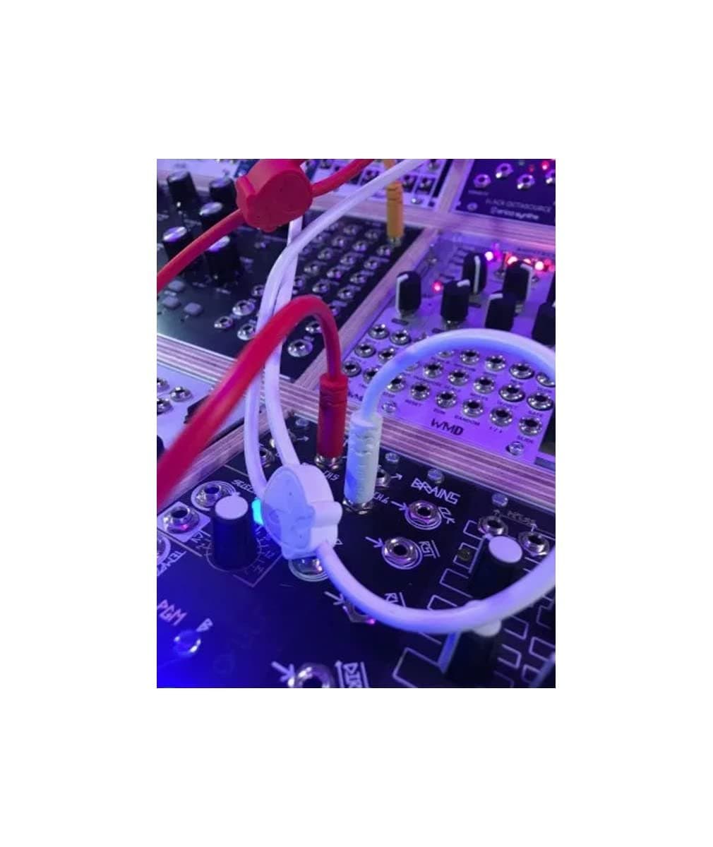 Luigi's Modular Doppio 3.5 mm Splitter Patch Cables 15cm x 15cm - 2 Pack (Black) - for Eurorack Modular Synthesizer